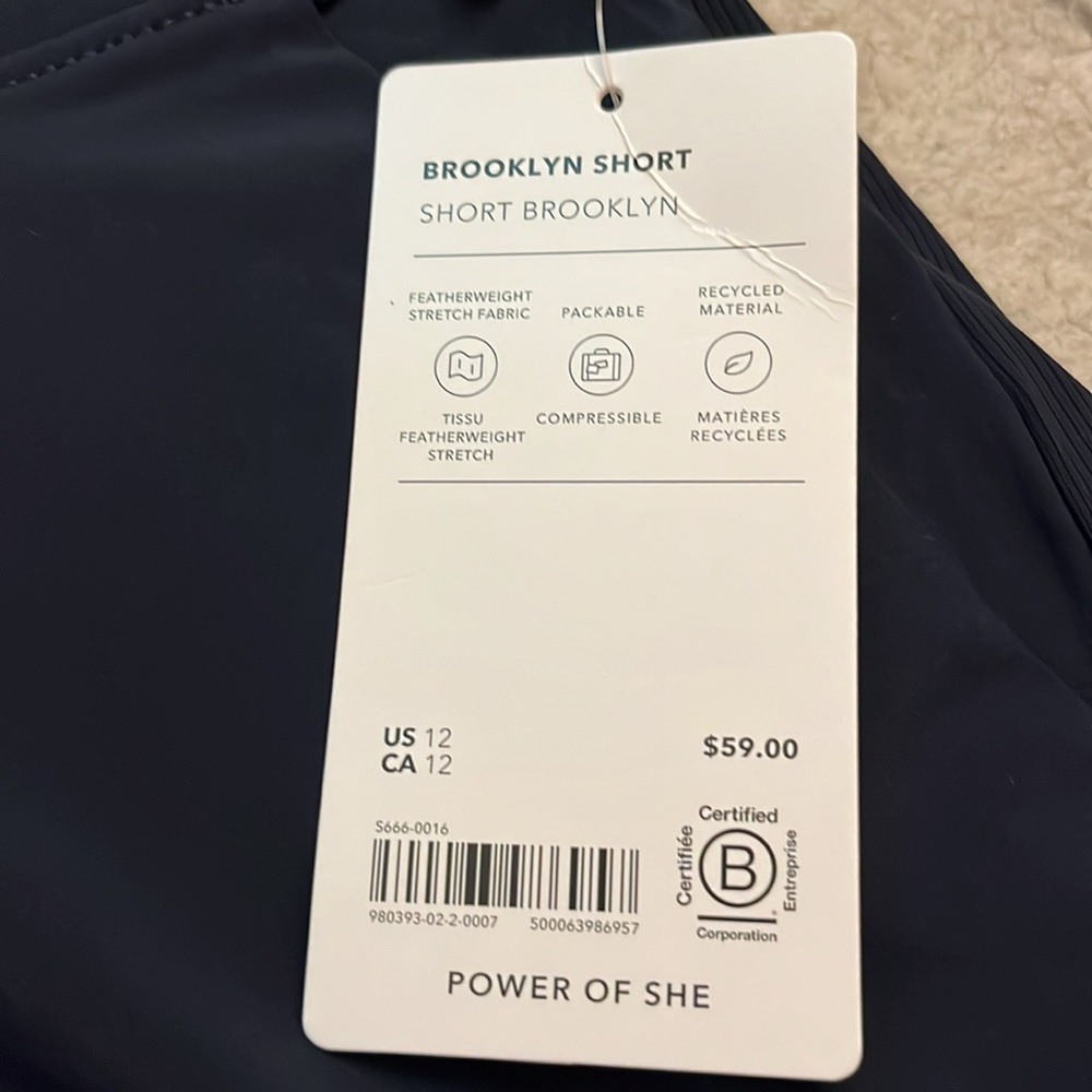 NWT Athleta Brooklyn Short, sz 12 - Picture 3 of 10